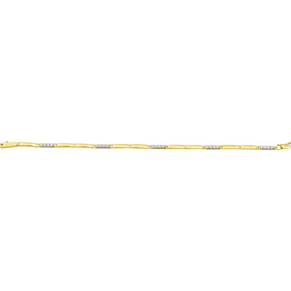 Bracelet ANDRIA or jaune or blanc 750 /°° diamants 0.21 carat