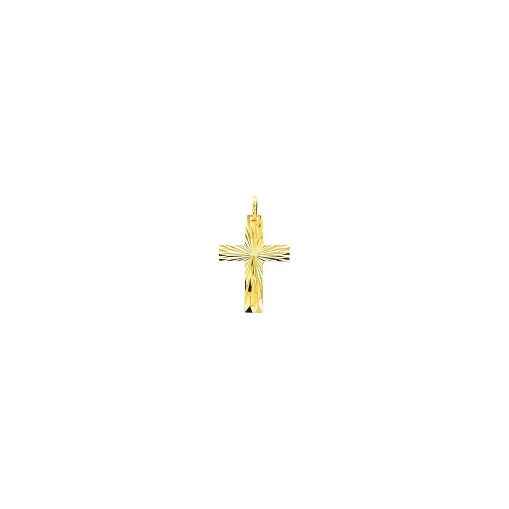 Croix ETOILE or jaune 750 /°° dimensions 31 mm x 18 mm
