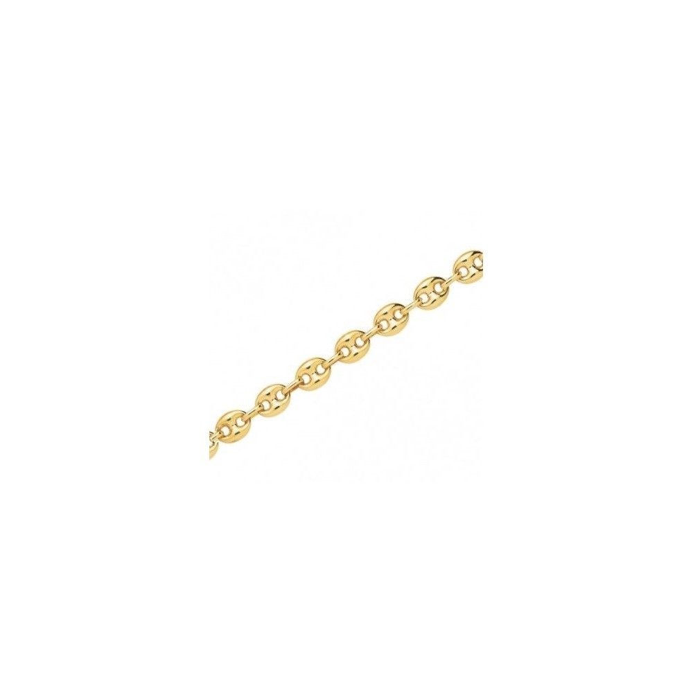 Bracelet ENVOL mailles grains de café creuses or jaune 750/°° largeur 6 mm