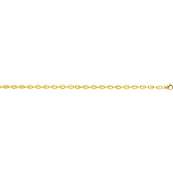 Bracelet ENVOL mailles grains de café massives or jaune 750/°° largeur 4,5 mm
