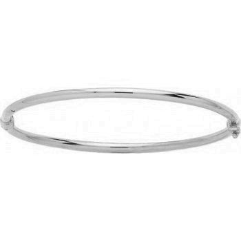 Bracelet CAMELIA   or blanc 750 /°° jonc ouvrant largeur 3 mm