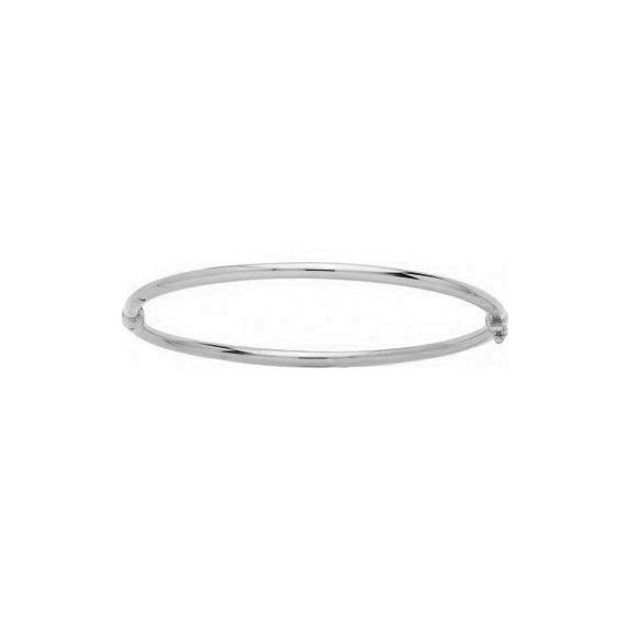 Bracelet CAMELIA   or blanc 750 /°° jonc ouvrant largeur 3 mm