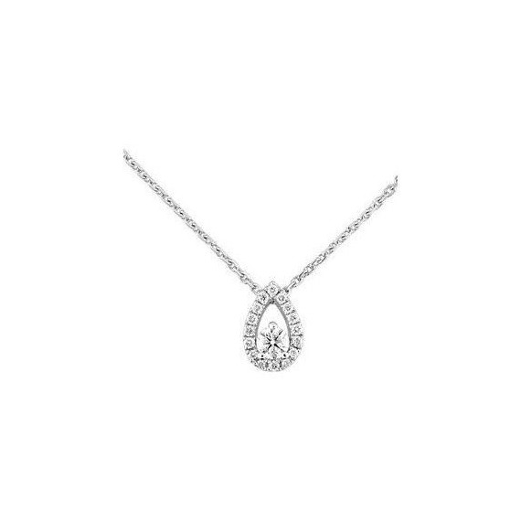 Boucles d'oreilles LIANA or blanc 750 /°° diamants 0,16 carat