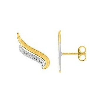 Boucles d'oreilles CLOS LUCE or jaune 750 /°° diamants