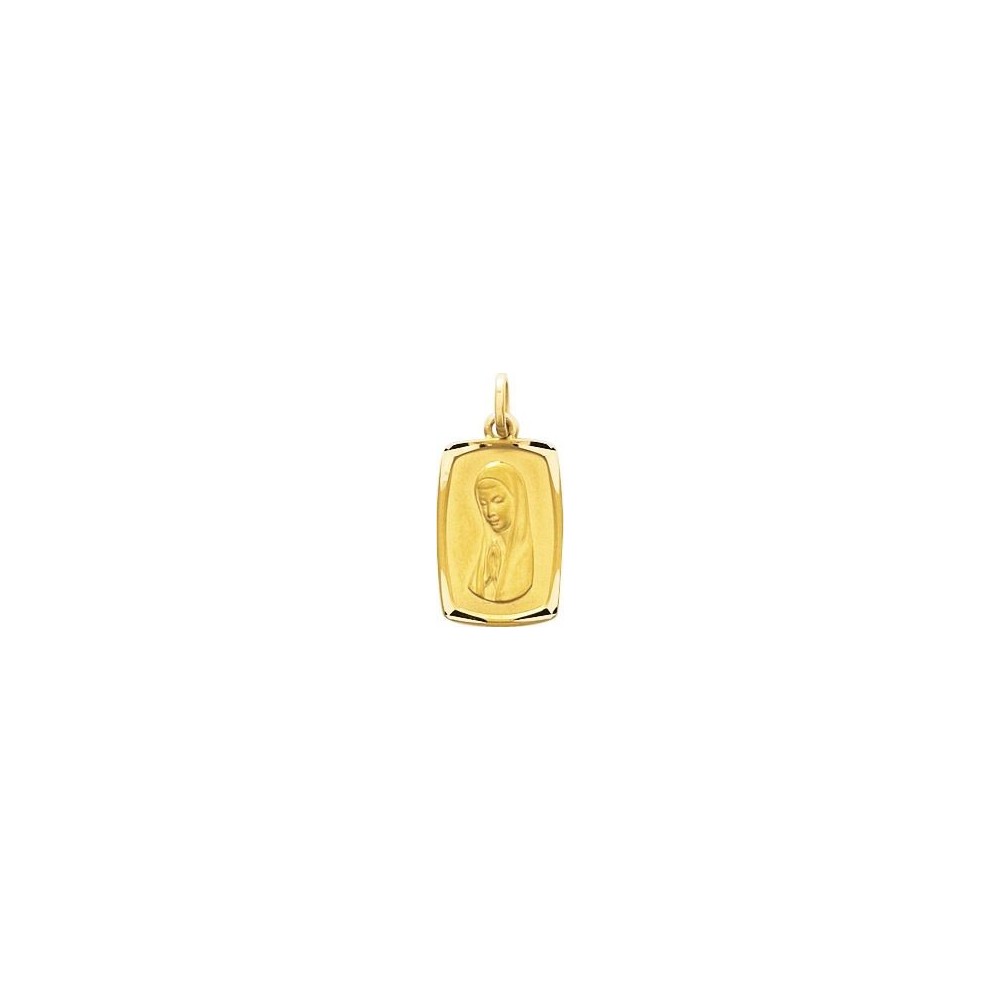 Médaille Vierge GABRIELLE or jaune 750 /°° dimensions 20 mm x 11 mm