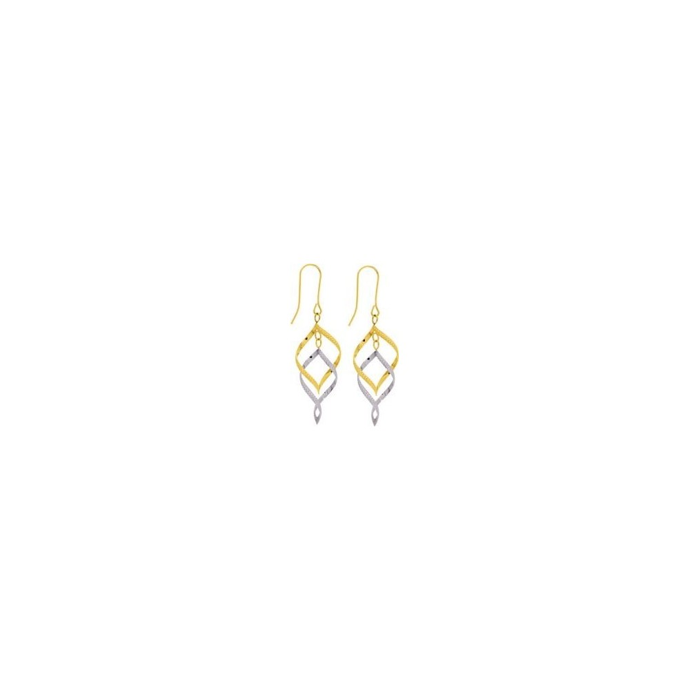 Boucles d'oreilles YANA or jaune 750 /°° pendants