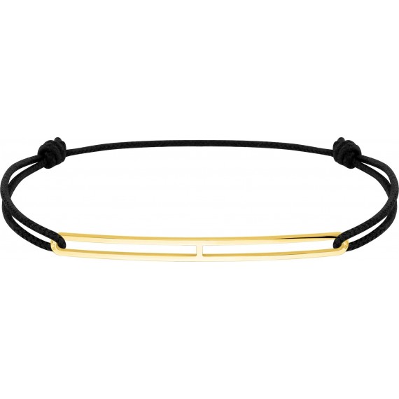 Bracelet LAMPEDUSA or jaune 750 /°° cordon noir