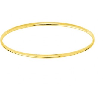 Bracelet ZONZA or jaune 750 /°° jonc fil ovale massif largeur 2.7 mm