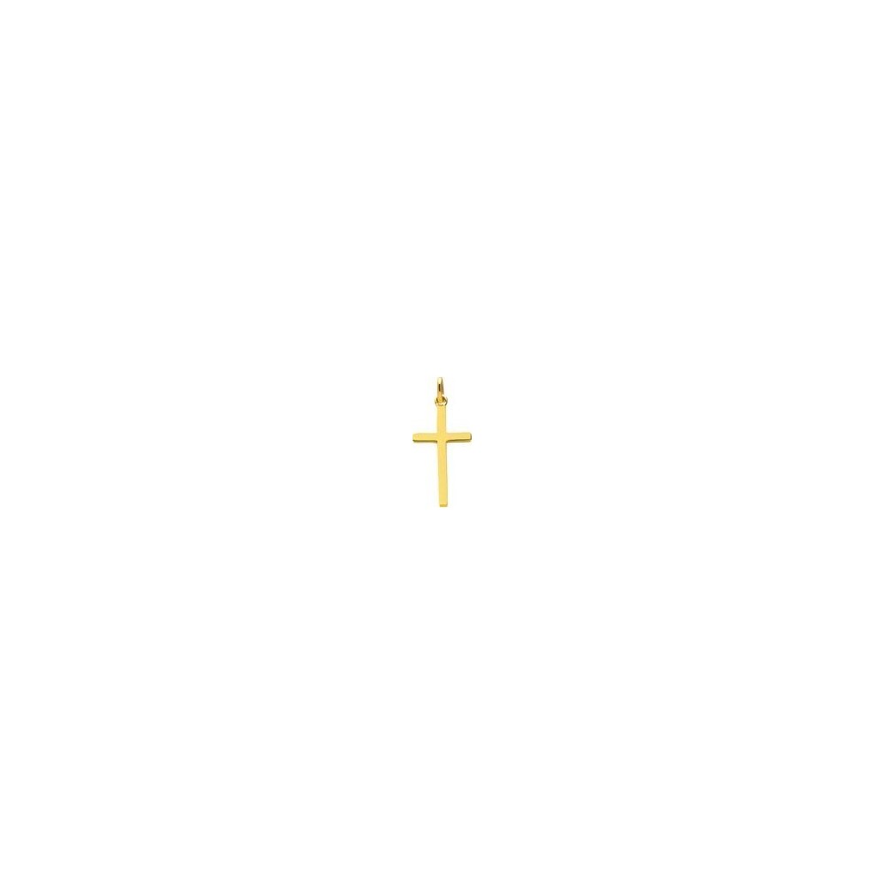 Croix MAELICE  or jaune 750/°° fil carré 3 mm