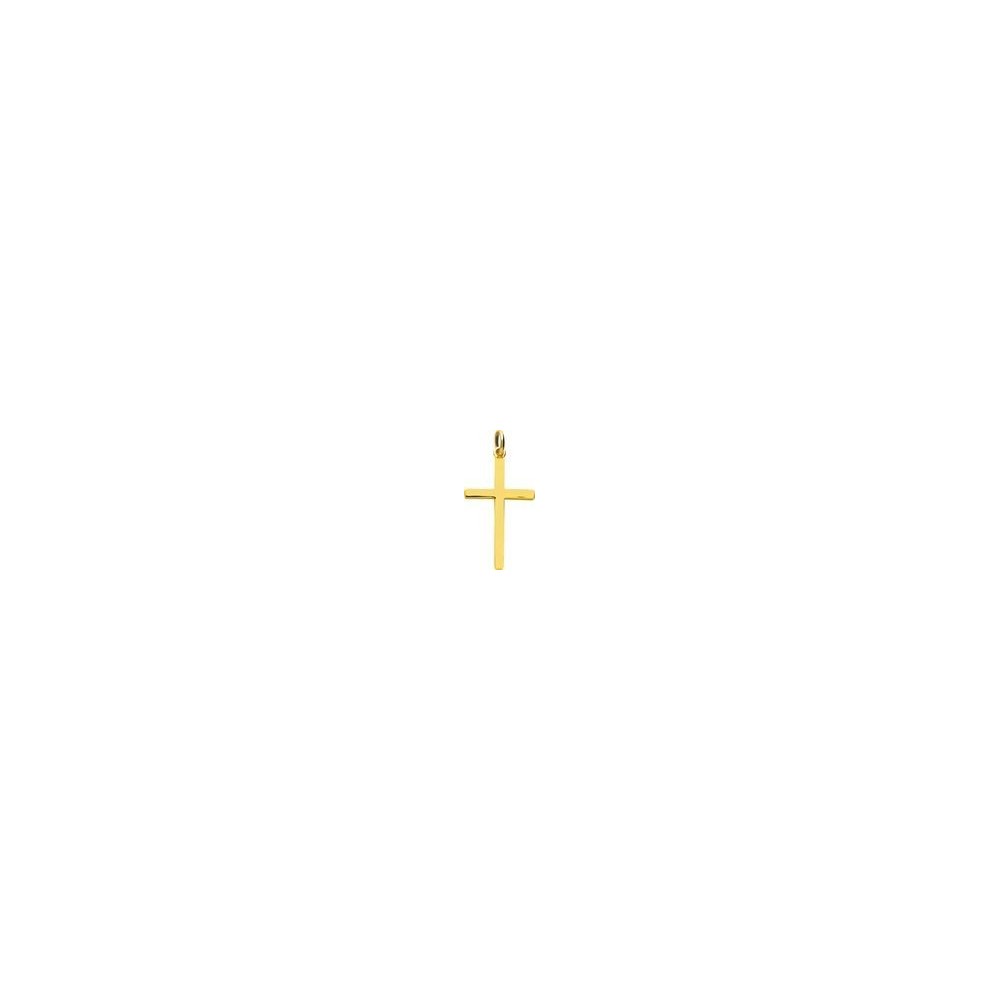 Croix LEONIE or jaune 750/°° fil carré 3.2 mm