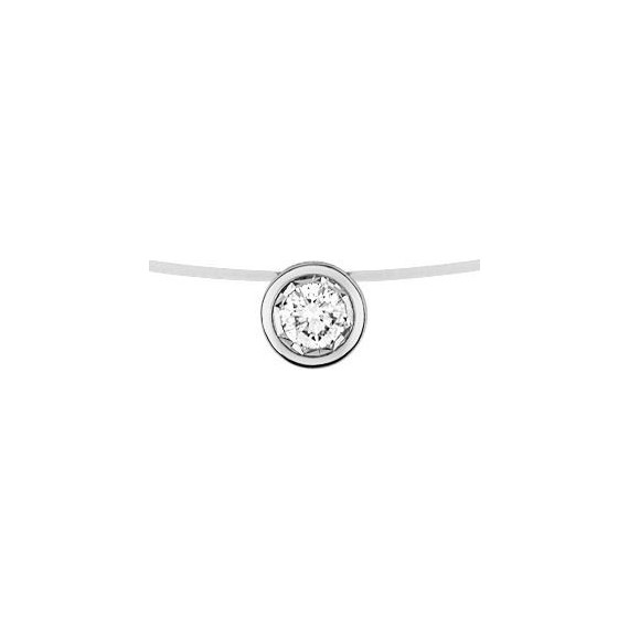 Collier FIRMAMENT nylon or blanc 750 /°° diamant 0,10 carat