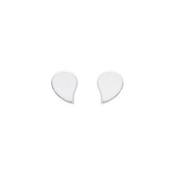 Boucles d'oreilles GOUTTE or blanc 750 /°°