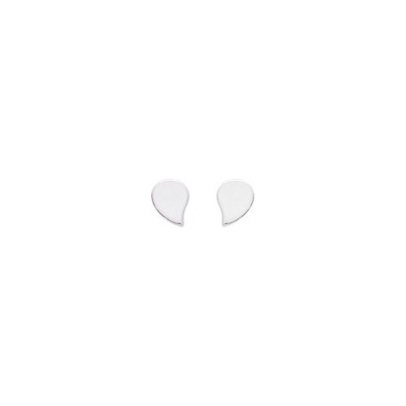 Boucles d'oreilles GOUTTE or blanc 750 /°°