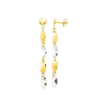 Boucles d'oreilles MACRI  pendants or jaune or blanc 750 /°°