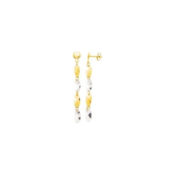 Boucles d'oreilles MACRI  pendants or jaune or blanc 750 /°°
