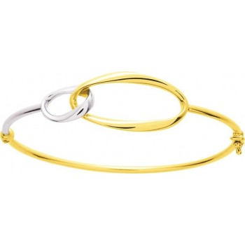 Bracelet MARTINE or jaune or blanc 750/°° largeur 2 mm