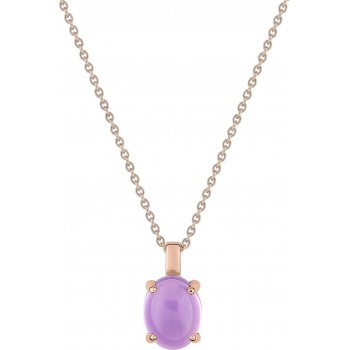 Collier MAJESTIC or rose 750 /°° améthyste 2.40  carats