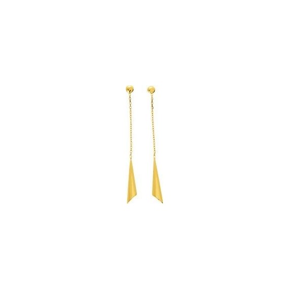 Boucles d'oreilles CORNETTE  pendants or jaune 750 /°°