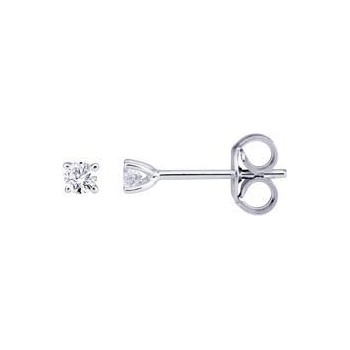 Boucles d'oreilles ARCADE or blanc 750 /°° diamants 0,12 carat