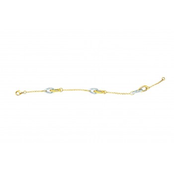 Bracelet ELLIPSE or jaune or blanc 750 /°°
