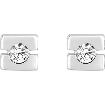 Boucles d'oreilles NORIA or blanc 750 /°° diamants 0,08 carat