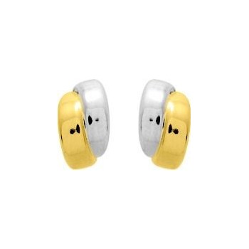 Boucles d'oreilles PEILLON or jaune or blanc 750 /°°