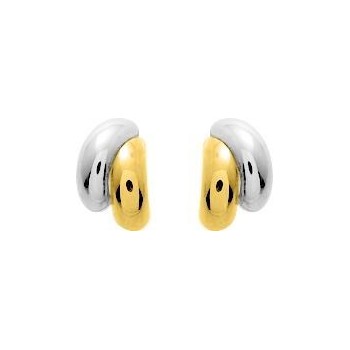 Boucles d'oreilles MICHAELLA or jaune or blanc 750 /°°
