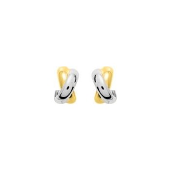 Boucles d'oreilles CANTARON or jaune or blanc 750 /°°