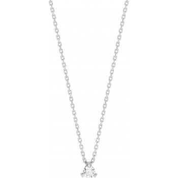 Collier TRIOMPHE or blanc 750 /°° diamant 0,10 carat