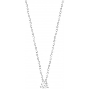 Collier TRIOMPHE or blanc 750 /°° diamant 0,14 carat