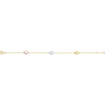 Bracelet LULU 3 ors 750 /°° diamants 0,02 carat
