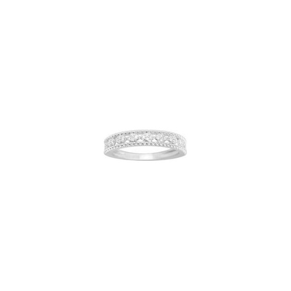 Demi-alliance TELLINA or blanc 750 /°° diamants 0,11 carat