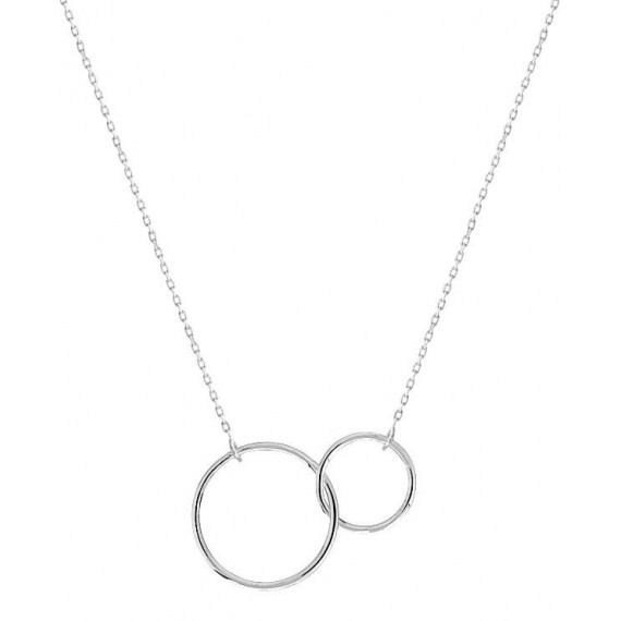 Collier JOYEUSE or blanc 750 /°° simple  anneau