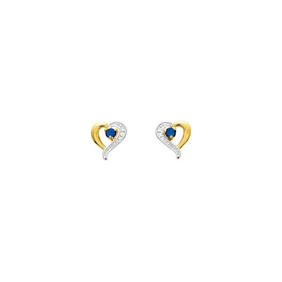 Boucles d'oreilles SHANNON or jaune 750 /°° saphirs bleus