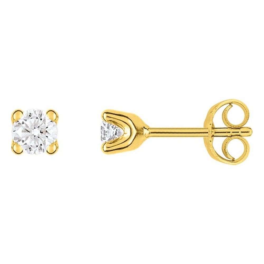 Boucles d'oreilles ARCADE or jaune 750 /°° diamants 0,25 carat