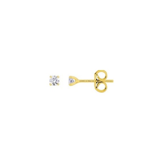 Boucles d'oreilles ARCADE or jaune 750 /°° diamants 0,16 carat