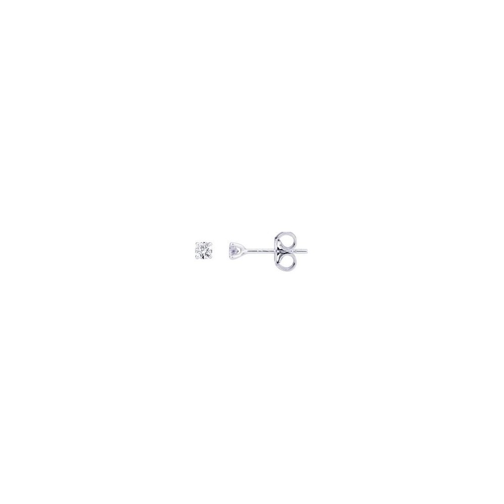 Boucles d'oreilles ARCADE or blanc 750 /°° diamants 0,16 carat