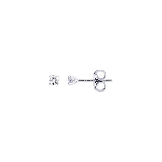 Boucles d'oreilles ARCADE or blanc 750 /°° diamants 0,16 carat
