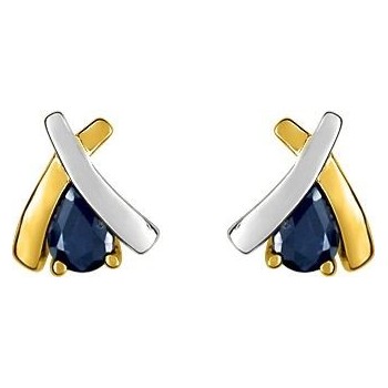 Boucles d'oreilles BAZIA or jaune 750 /°° saphirs bleus