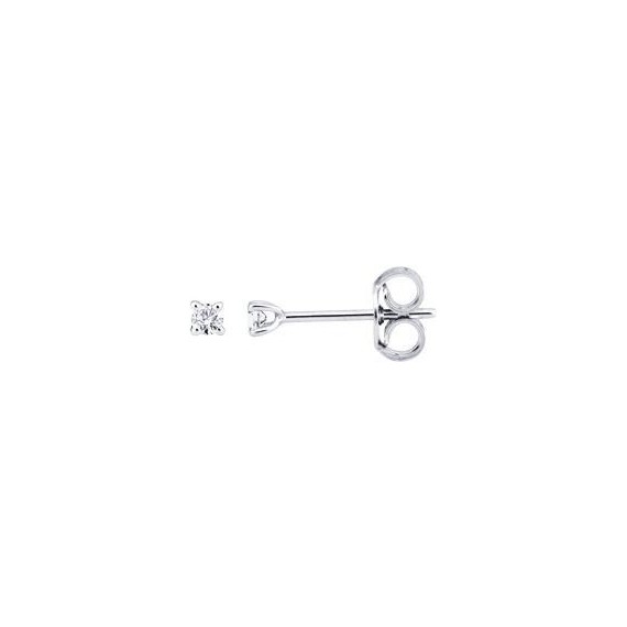 Boucles d'oreilles  ARCADE or blanc 750 /°° diamants 0,08 carat