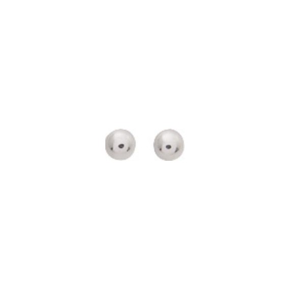 Boucles d'oreilles MARZAMEMI or blanc 750 /°° boules diamètre 6 mm