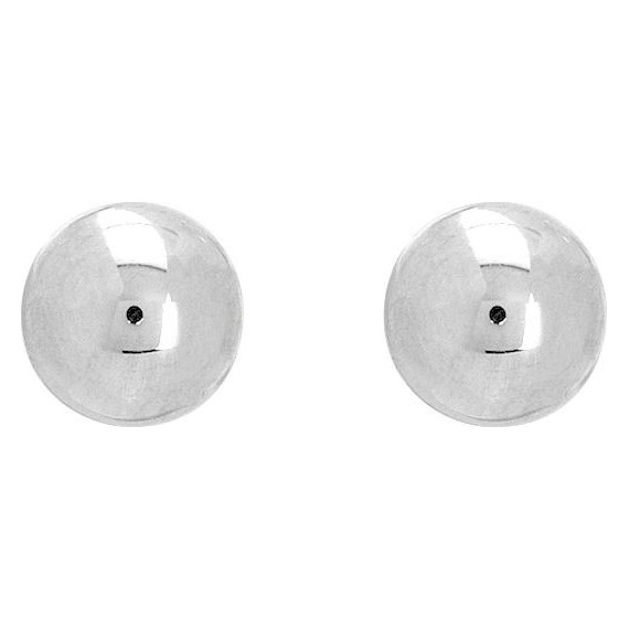 Boucles d'oreilles CORENTINE or blanc 750 /°° boules diamètre 7 mm
