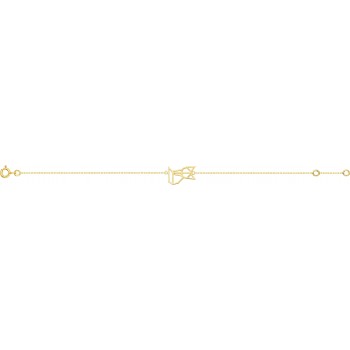 Bracelet CAT or jaune 750 /°° chat