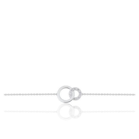 Bracelet THALASSA or blanc 750 /°° diamants 0.032 carat