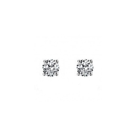 Boucles d'oreilles ELIXIR  or blanc 750/°° diamants 0,25 carat