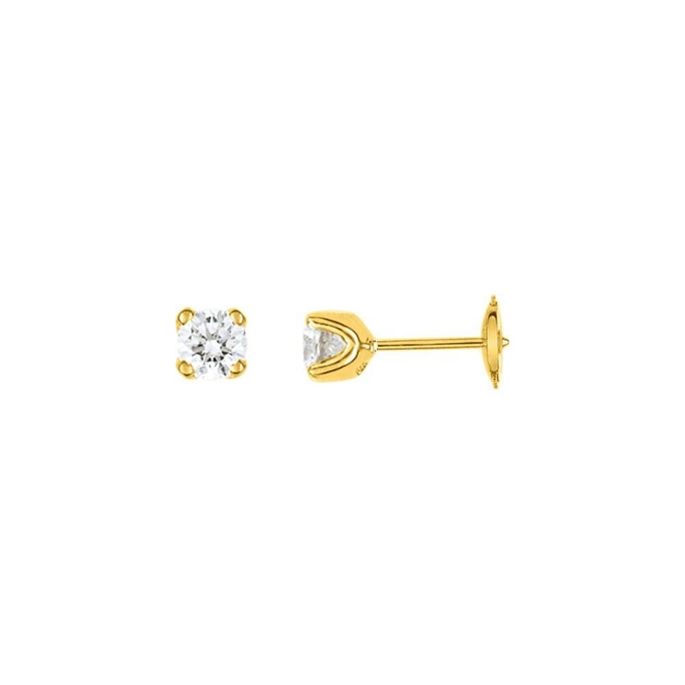 Boucles d'oreilles ARCADE or jaune 750 /°° diamants 0,50 carat