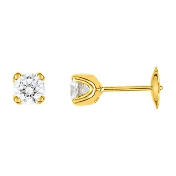 Boucles d'oreilles ARCADE or jaune 750 /°° diamants 0,50 carat