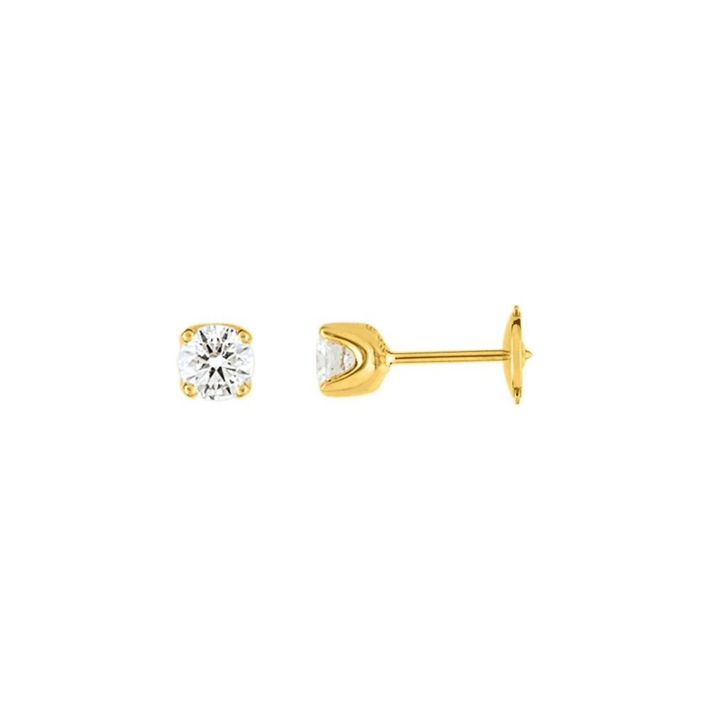 Boucles d'oreilles ARCADE or jaune 750 /°° diamants 0,40 carat