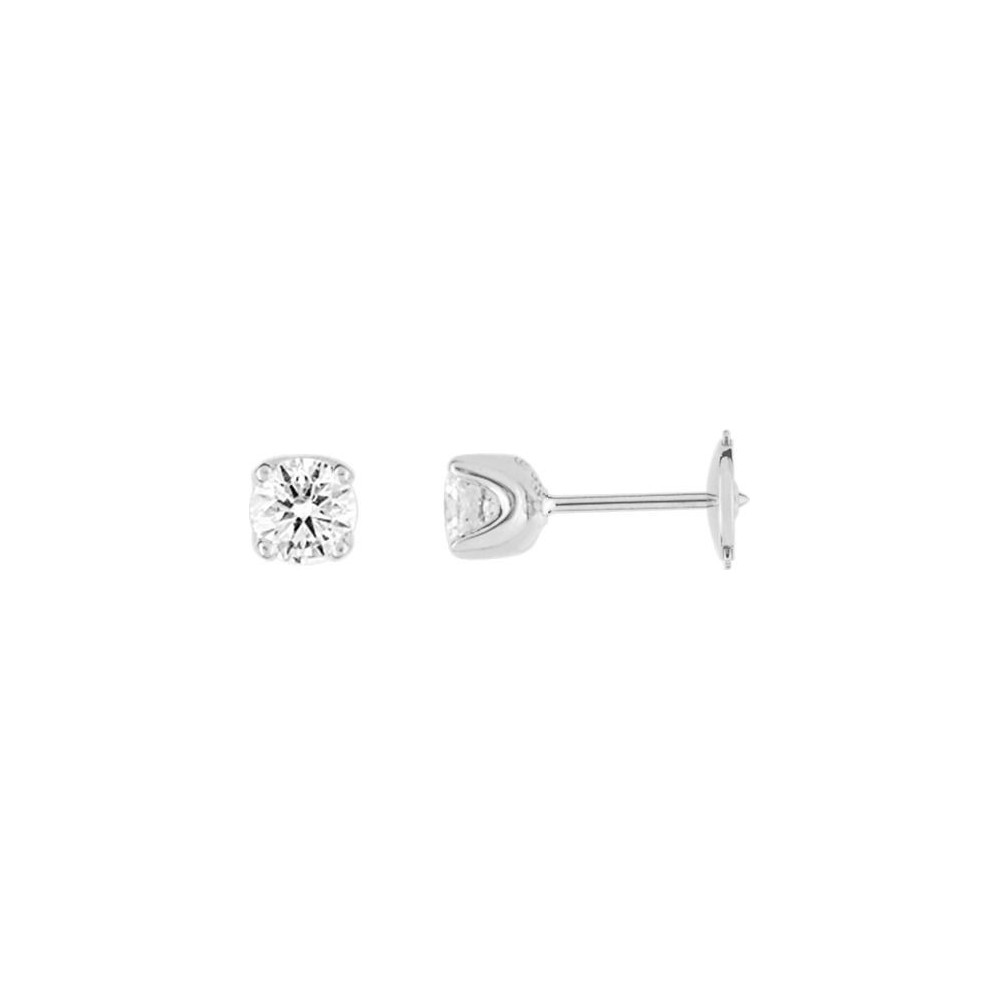 Boucles d'oreilles ARCADE or blanc 750 /°° diamants 0,40 carat