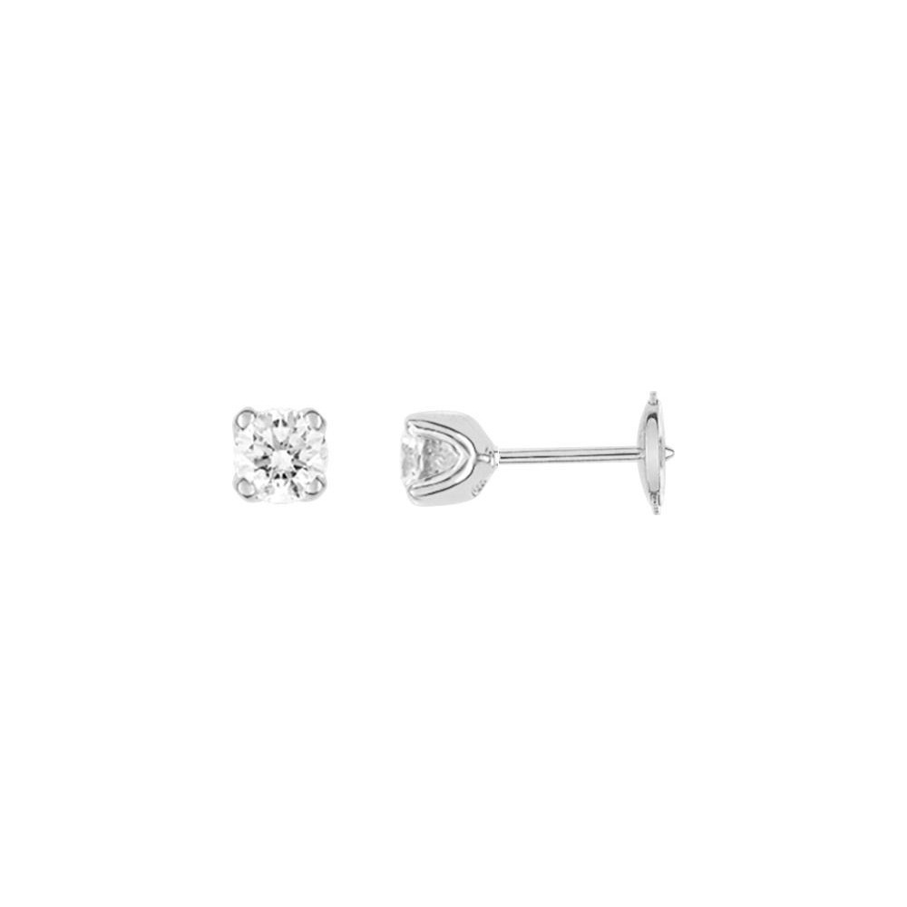 Boucles d'oreilles ARCADE or blanc 750 /°° diamants 0,50 carat